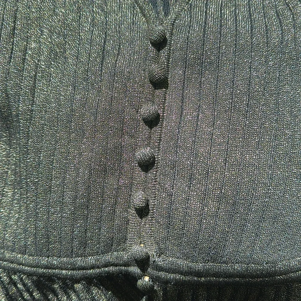 Sandro Paris Dress Black with Gold Flecks - Picture 3 of 4